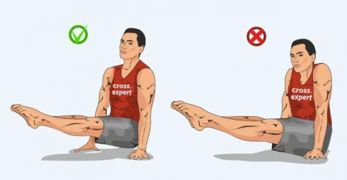 Уголок сидя на полу. «Уголок» на полу