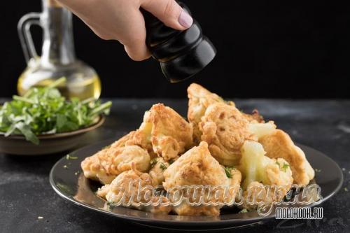 Замороженная цветная капуста в кляре.