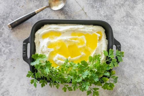 Пюре из цветной капусты кето. Сливочное кето пюре из цветной капусты