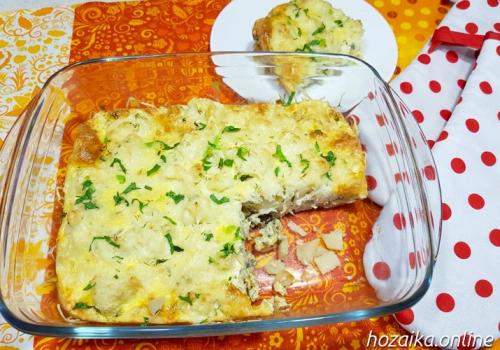 Запеканка из цветной капусты с сыром и яйцом в духовке