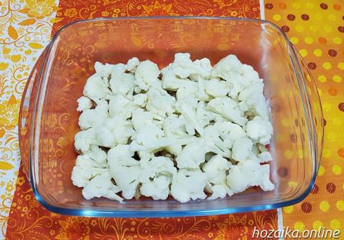 Запеканка из цветной капусты с сыром и яйцом в духовке