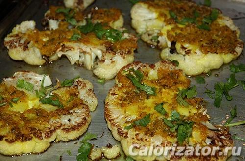 Жареная цветная капуста кето. Стейки из цветной капусты для диеты кето