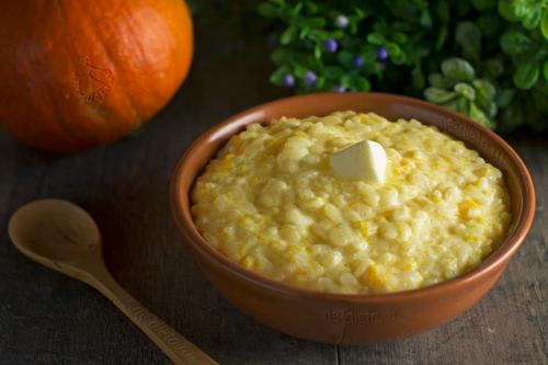 Диетическая каша из тыквы с рисом. Как приготовить рисовую кашу с тыквой в кастрюле на плите — рецепт молочной рисовой каши с тыквой с пошаговыми фото