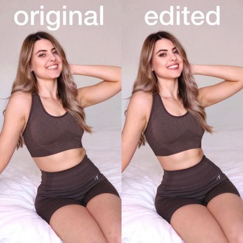 Какое влияние на ваше представление об идеальной фигуре оказывают СМИ и социальные сети. На своем теле девушка демонстрирует, как социальные сети могут обманывать своей идеальностью