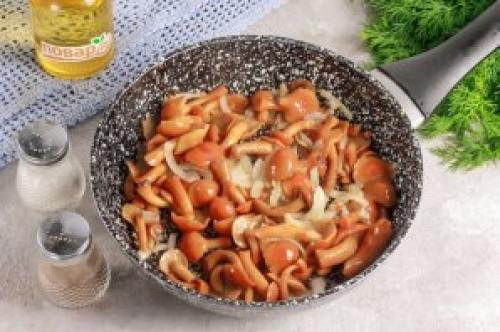 Как приготовить опята в сметане. Опята в сметане